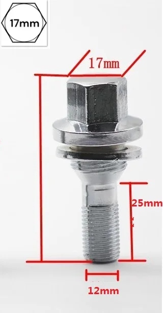 M12 X 1.25 59MM BOLT PARA PEUGEOT 1007 206 207 307 308 406 407 607 CI~17319 