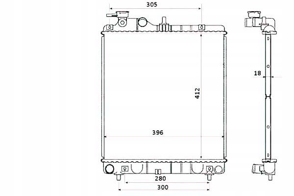 NRF 58354 RADIATEUR SYSTÈME REFROIDISSEMENT MOTEUR
