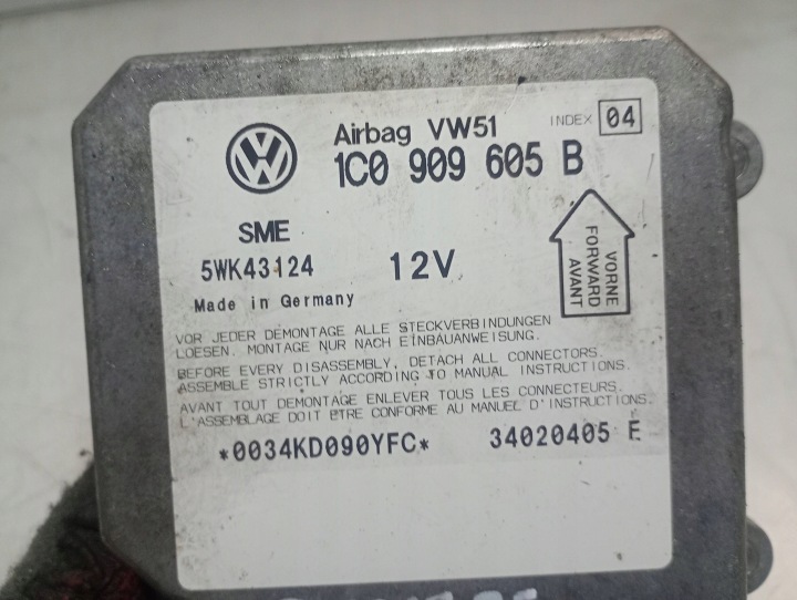 MODULE CAPTEUR AIRBAG VW PASSAT B5 1C0909605B NR1481