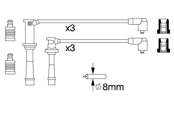 BO 0986356966 CABLE DE ARRANQUE B966 - FORD PROBE/MAZD 