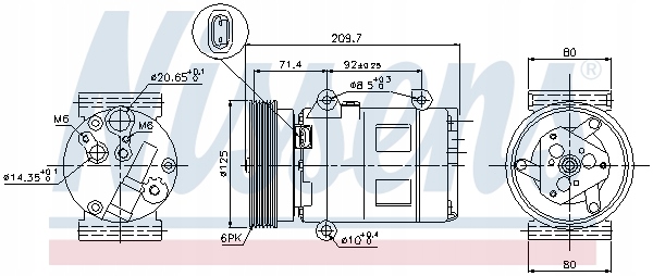 NISSENS 89072 COMPRESSEUR CLIMATISATION