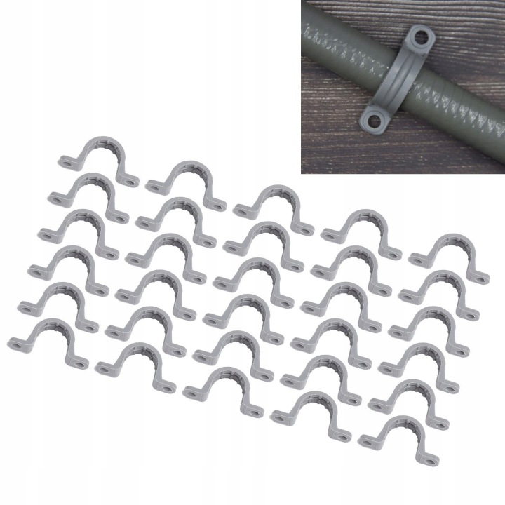 30PCS ÉLECTRIQUE CONDUIT CLAMP 2 OUVERTURES PVC FLEXIBLE COURROIE VERS 4W