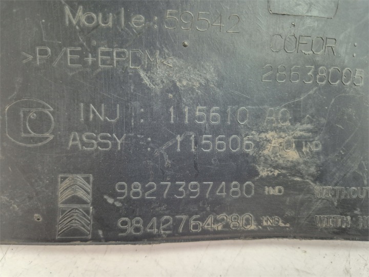 CITROEN C5 AIRCROSS PASSAGE DE ROUE GAUCHE AVANT 9842764280