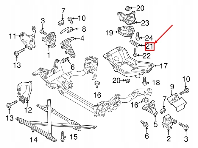 AUDI A4 AVANT B8 ARRIÈRE BUTÉE SUPPORTS BOÎTE DE VITESSES 8K0399291A