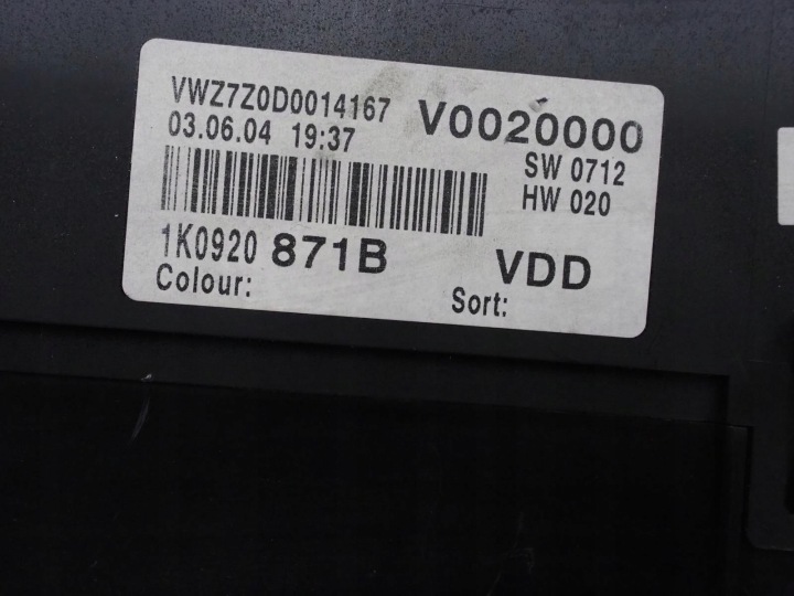 COMPTEUR GOLF V 5 2.0 TDI 1K0920871B EUROPE