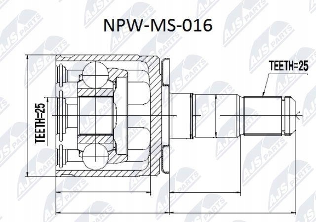 JOINT INTÉRIEUR MITSUBISHI PAJERO V14W-V55W, PAJERO SPORT