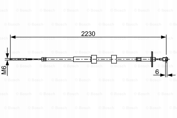 CÂBLE FREINS MANUEL ARRIÈRE L/P (2230MM) CONVIENT VERS MERCEDES G (W461),