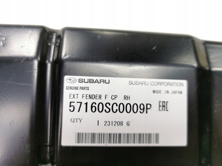 SUPPORT FIXATION GARDE-BOUE DROIT AVANT SUBARU FORESTER 08- 57160SC0009P