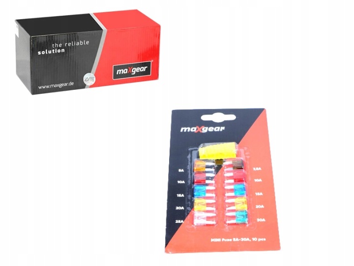 FUSIBLES CARRELÉ MINI KIT 5A-30A JEU 10 PCS