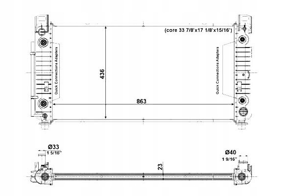 RADUADOR DEL MOTOR HUMMER HUMMER H2 6.0 09.02-09.04 