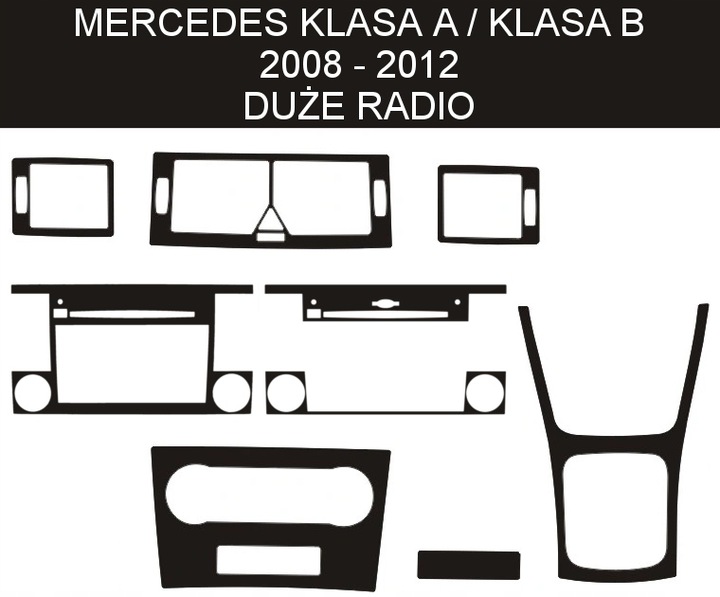 MERCEDES CLASE B W245 OKLEINY DISEÑO PANEL TORPEDA PEGATINAS BA TORPEDA DISEÑO 3D 