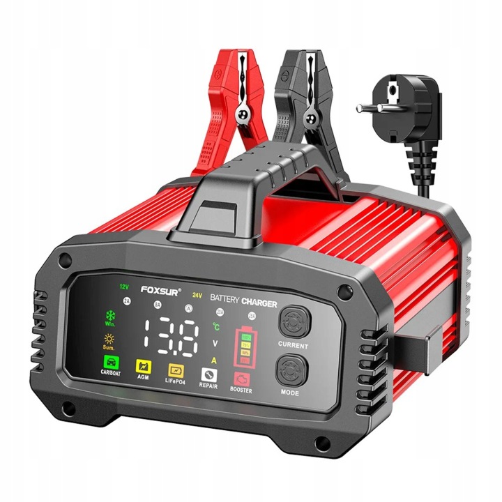 2× CHARGEUR FOXSUR FPT-250 12V/24V 25A