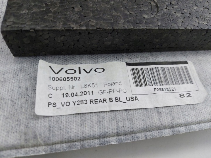 VOLVO S60 2012 ÉTAGÈRE COUVERCLES DE COFFRE 100605502