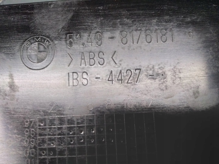 BMW 5 E39 BERLINE PROTECTION INTÉRIEURE COUVERCLES DE COFFRE ARRIÈRE 8 176 181