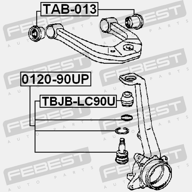 PROTECTION DOIGT BRAS DE SUSPENSION GORNEGO AVANT TOYOTA