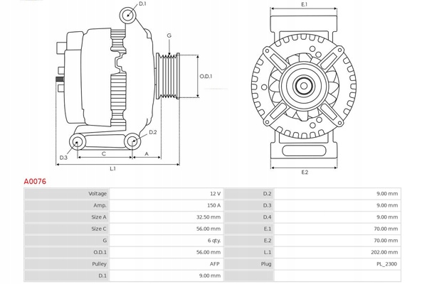 ALTERNATEUR 12V AUDI A4 A6 1.8 2.0 TFSI 2000 AS-PL #PETROLHEAD PRO+ KIT4