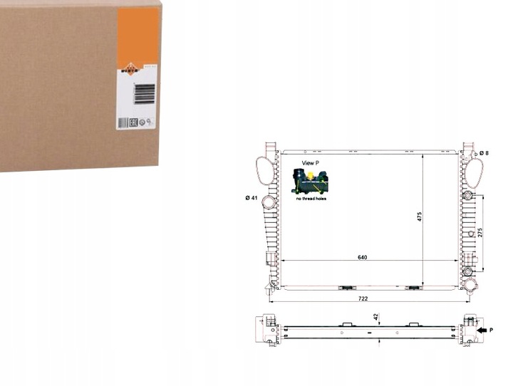 NRF 55325 CHLODNICA, SISTEMA DE REFRIGERACIÓN DEL MOTOR 