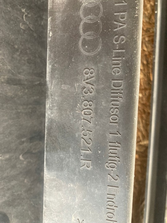 DIFFUSEUR ARRIÈRE AUDI A3 8V LIFT S-LINE 8V3807521R