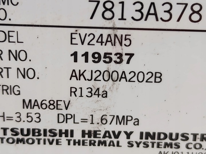 MITSUBISHI OUTLANDER COMPRESSEUR DE CLIMATISATION CLIMATISATION A/C 2.0 HYBRID 4WD