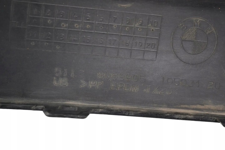 BMW X7 G07 MODULE 18R- SPOILER DOUBLURE PARE-CHOCS ARRIÈRE ARRIÈRE 5112 8069905