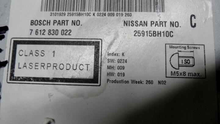 NISSAN QASHQAI I J10 LIFT 10R RADIO CD 7612830022 25915BH10C