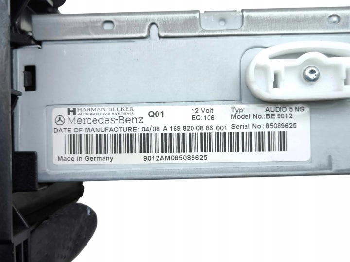 MERCEDES-BENZ A W169 2008 PANNEAU AUTORADIO CD/DVD/GPS