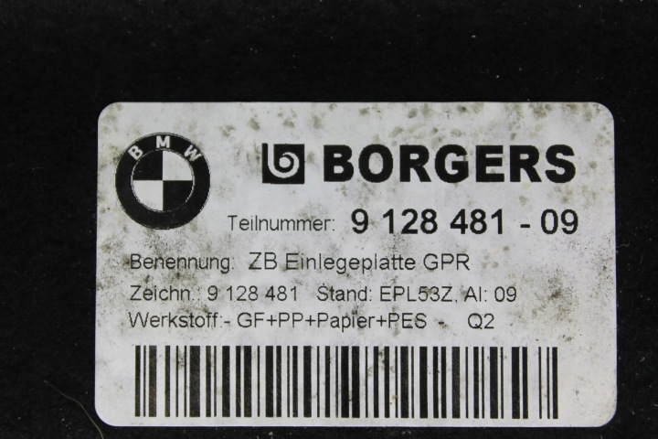 MOULURE DÉCORATIVE COUVERCLES DE COFFRE BMW Z4 ROADSTER (E89) 9128481 27537188 2.0L 135KW