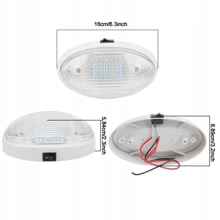 PHARE SUFITOWA LED 12 V 400 LM PHARE INTÉRIEURE À HAUTE JASNOSCI 0K