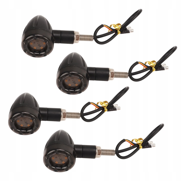 4PCS MOTOCYCLETTE TURN SIGNAL LIGHT 13LED 4 CONDUITES DE DÉRIVATION VINTAGE PHARE GT