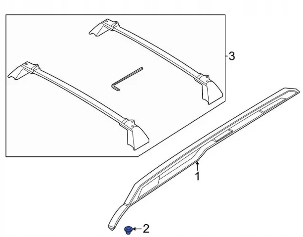 ÉCROU RAMPE LATÉRAL COUVERCLES DE COFFRE DE TOIT FORD ESCAPE OE 2422060