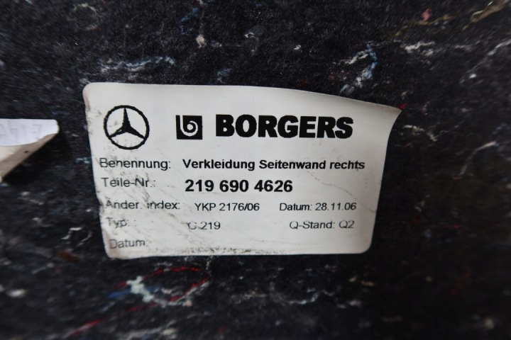 MERCEDES W219 GARNITURE COUVERCLES DE COFFRE COLLECTEUR DROIT ARRIÈRE ARRIÈRE CLS 2196904626