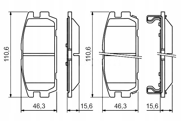 0986494137 BOSCH PLAQUETTES FREIN /T/ TERRACAN