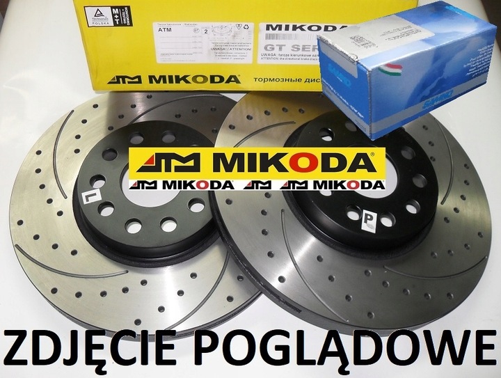 DISCOS MIKODA 1142 GT ZAPATAS HYUNDAI SANTA FE PARTE DELANTERA 321MM 