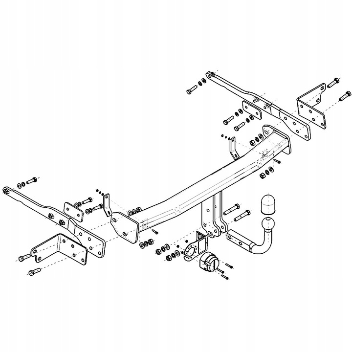 BARRA DE REMOLQUE GANCHO DE REMOLQUE NUEVO PARA FORD S-MAX 2 MK2 II VAN OD2015 JUEGO DE CABLES DEDYK 13PIN 