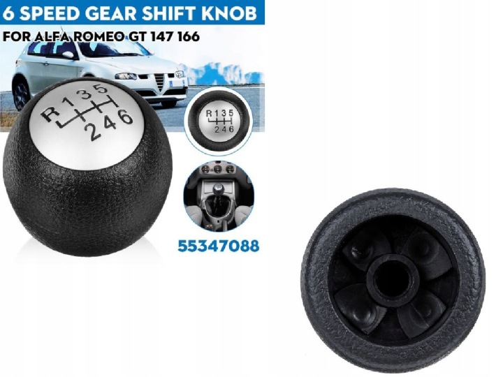 GEAR SHIFT KNOB COMPATIBLE FOR ALFA ROMEO 147 55347088
