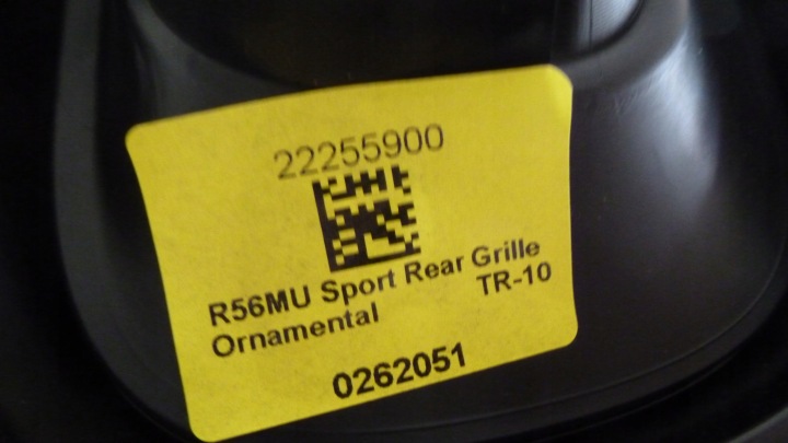 MINI COOPER AVEC R56 GRILLE PARE-CHOCS ARRIÈRE 7260590