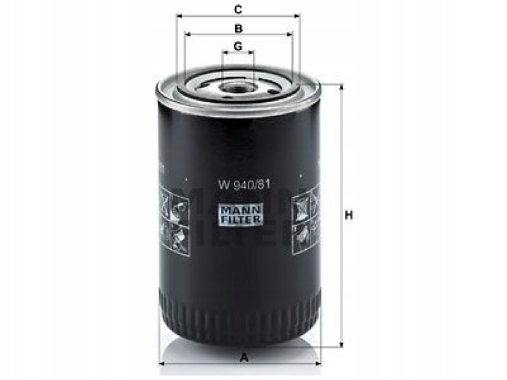 FILTRE HUILES MANN-FILTER MANN DANS 940-81