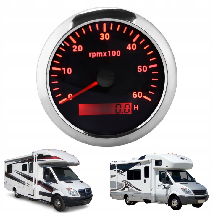 85MM INDICATEUR ROTATION COMPTE-TOURS COLORÉ RÉTROÉCLAIRAGE 6000RPM