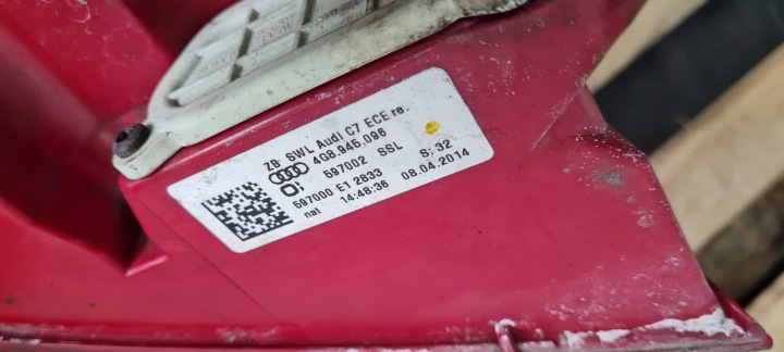 A7 4G A7 PHARE LED DANS AILE DROITE DROIT ARRIÈRE ARRIÈRE EUROPE 4G8945096