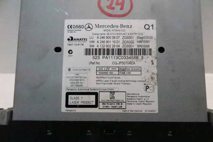 RADIO NAVIGATION MERCEDES ESSENCE W246 1.6B A2469000807