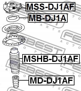 FEBEST MB-DJ1A COJINETE WALCOWE, SOPORTE AMORTYZA 