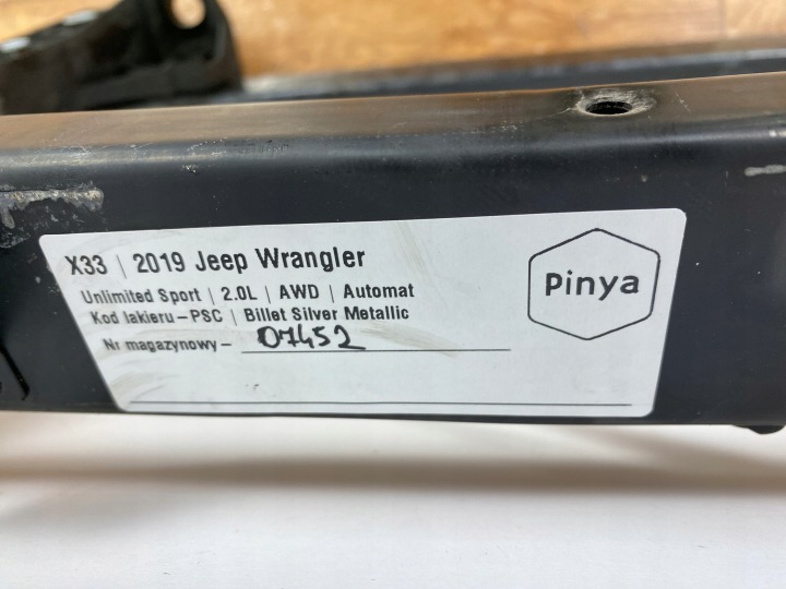 PANNEAU AVANT RENFORCEMENT JEEP WRANGLER IV JL 2018+ USA