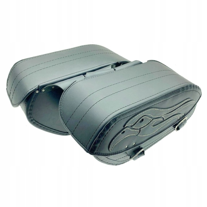 SACOCHES CUIR CUIR YAMAHA HONDA SUZUKI HARLEY GRAND 18 GAUCHE (24741)