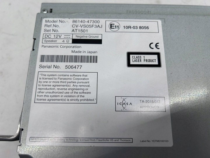 PRIUS IV RADOODTWARZACZ RADIO MONITEUR ÉCRAN ANGLAIS UK 86140-47300