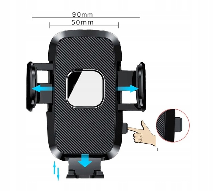 SOPORTE PARA TELÉFONO AUTO AL TELÉFONO PARA COCHE AL DEFLECTOR VENTANAS 