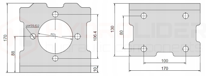 MOTEUR HYDRAULIQUE BMR 80 O2W25 P90 HYDROLIDER