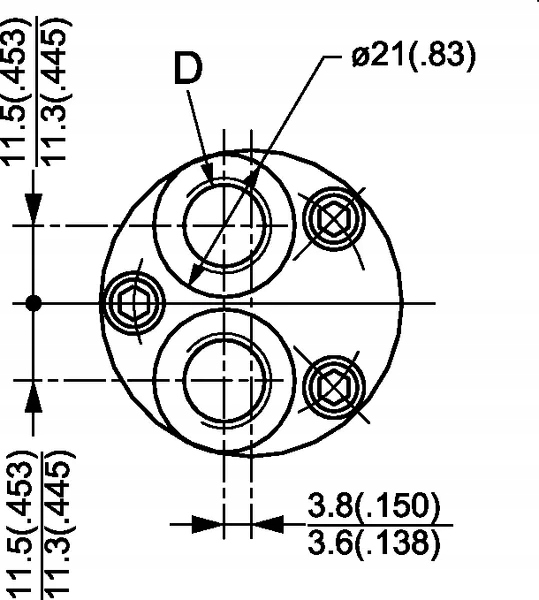 MOTEUR ORBITALNY, ARBRE 16 MM 8CC 4-OTW. PRZYLACZE ARRIÈRE WHITE