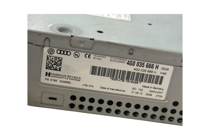 STACJA MULTIMEDIALNA AUDI A6 S6 C7 4G 4G0035666H