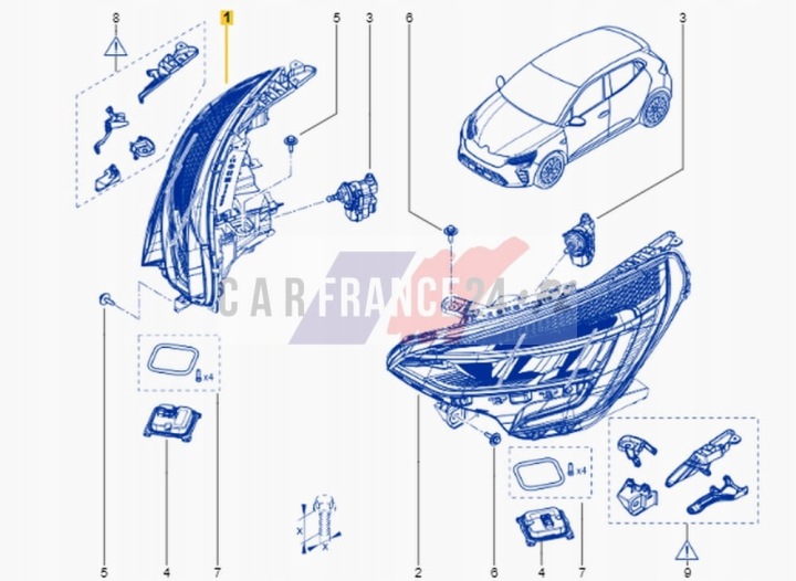PROJECTEUR R CLIO V DROIT