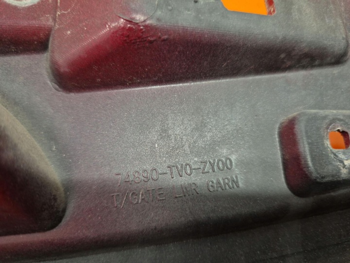 HONDA CIVIC IX 15- LIFT HAYON CACHE ARRIÈRE COUVERCLES DE COFFRE ARRIÈRE 74890-TV0-ZY00